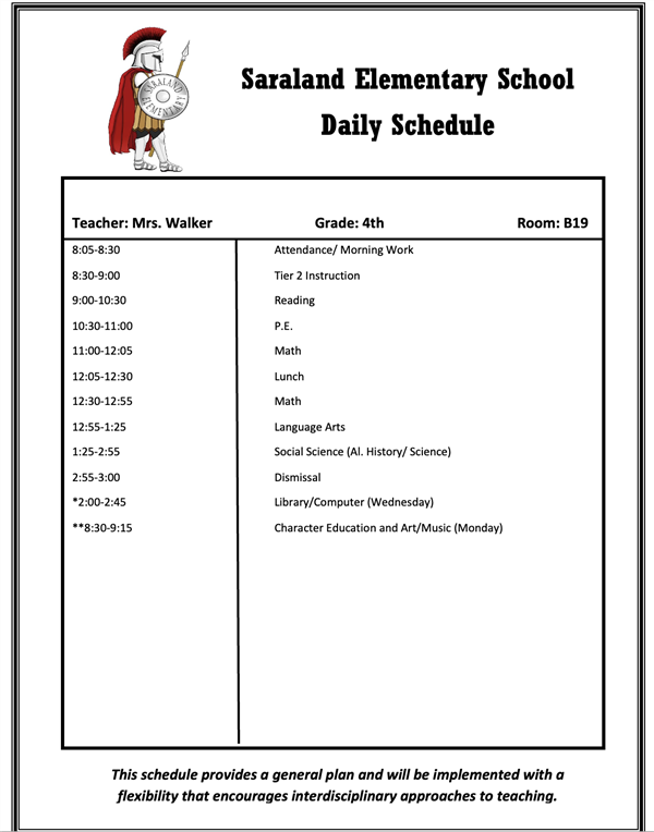 Class Schedule